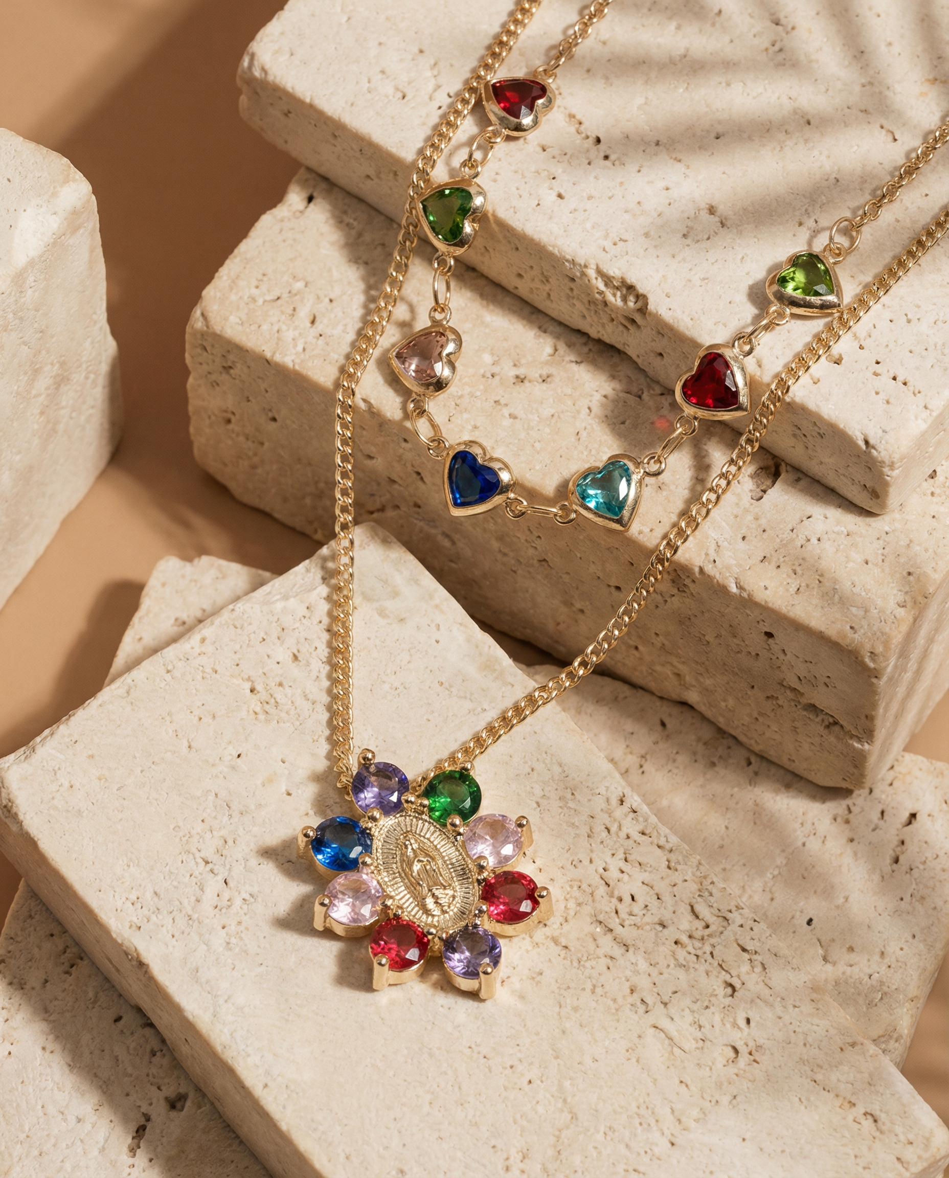Set Ruth collar y aretes oro laminado Las Marujas