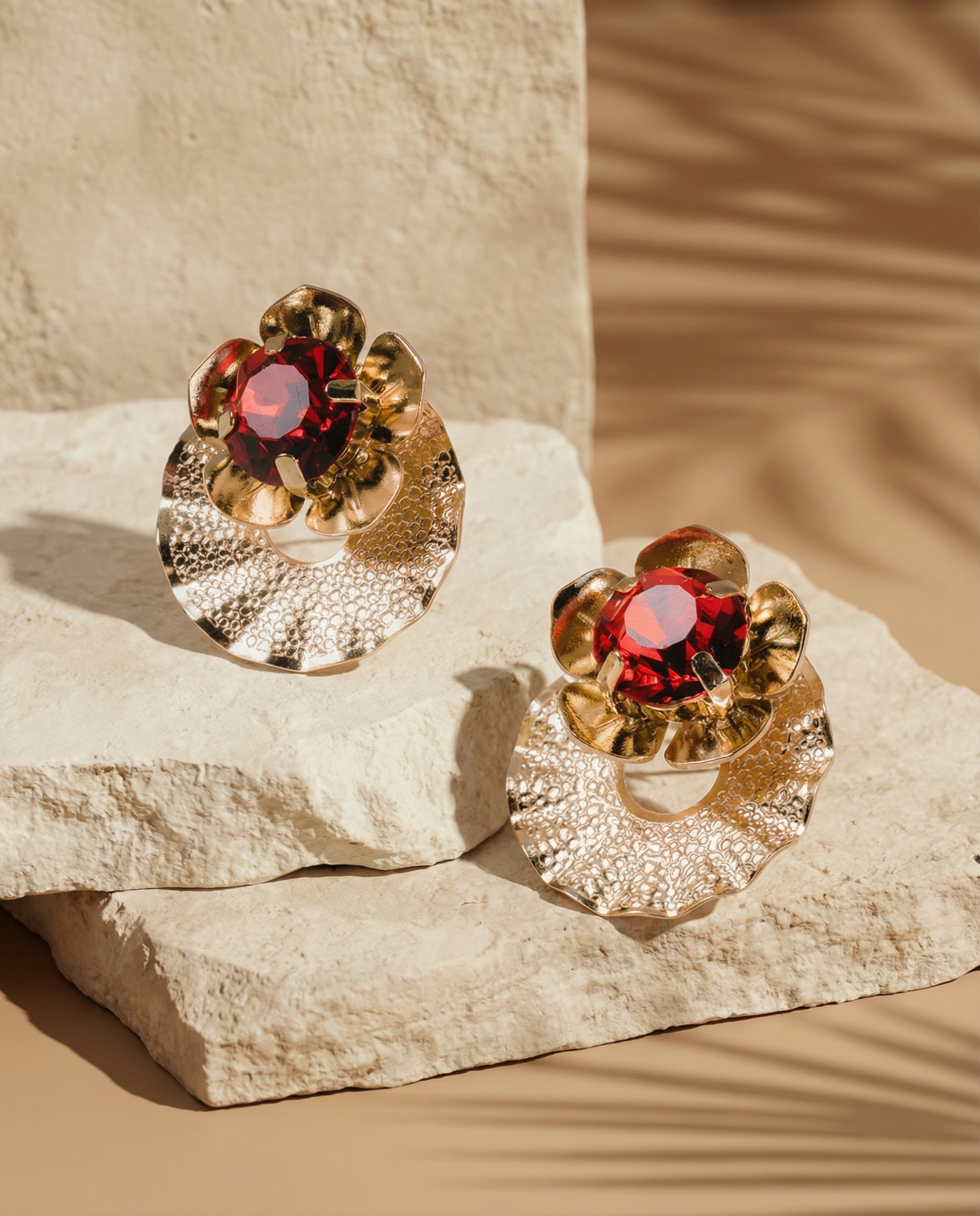 Aretes Tropicalia oro laminado Las Marujas