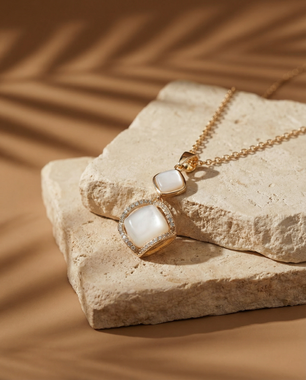 Set Rebeca collar y aretes oro laminado Las Marujas