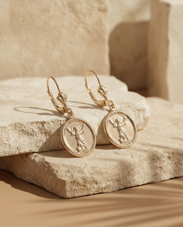 Set Divina detalle aretes oro laminado Las Marujas