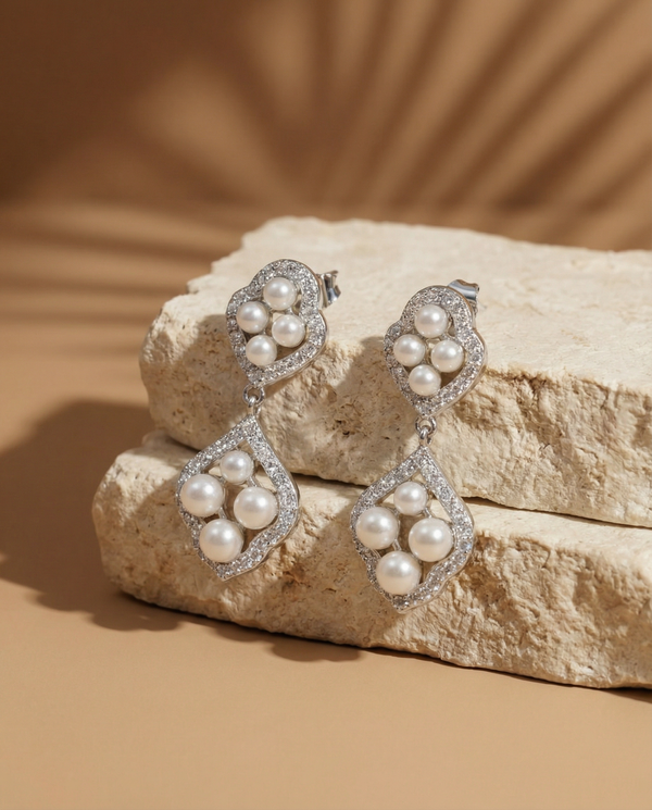 Set Isabela detalle aretes oro laminado Las Marujas